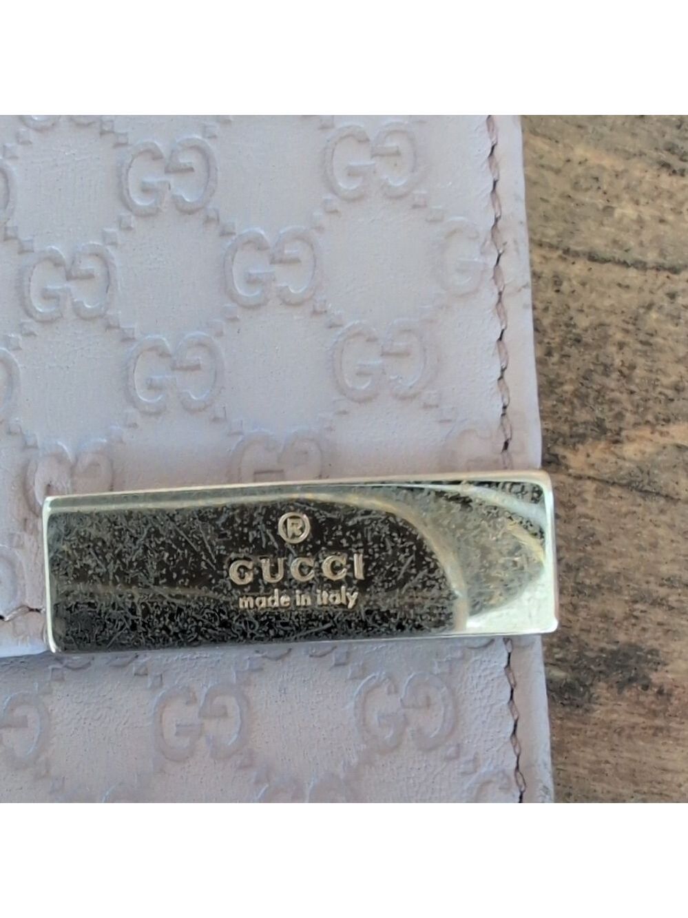 Gucci Micro Guccissima Lavender Italian Leather Vintage Continental Long Wallet - Picture 8 of 14